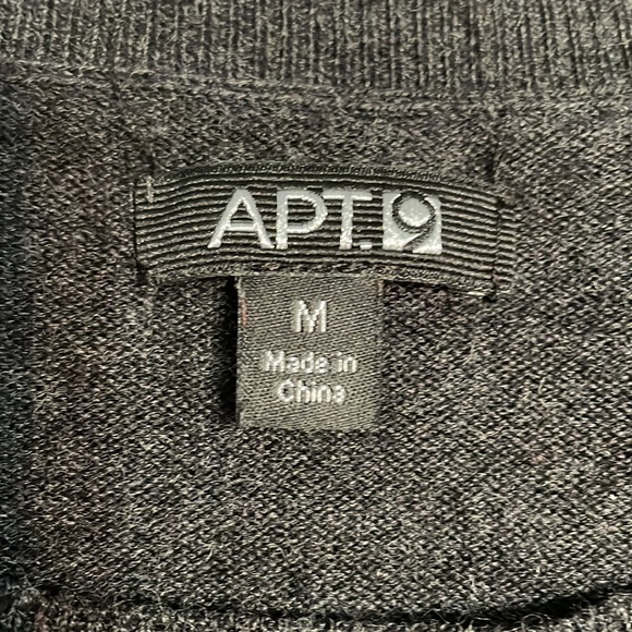 BLACK AND GRAY APT 9 MEDIUM MENS SWEATER - Picture 3 of 4